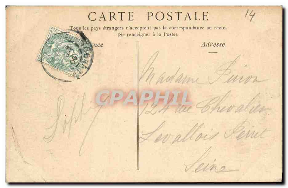CPA Deauville Sur Mer La Promenade de la Plage  — Verso