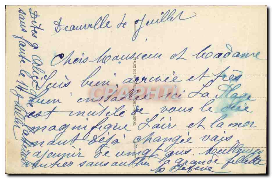CPA Deauville La Terrasse et Les Villas — Verso