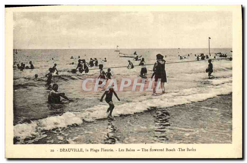 Deauville, la Plage Fleurie — Les Bains — The Flowered Beach - The Baths — n°20