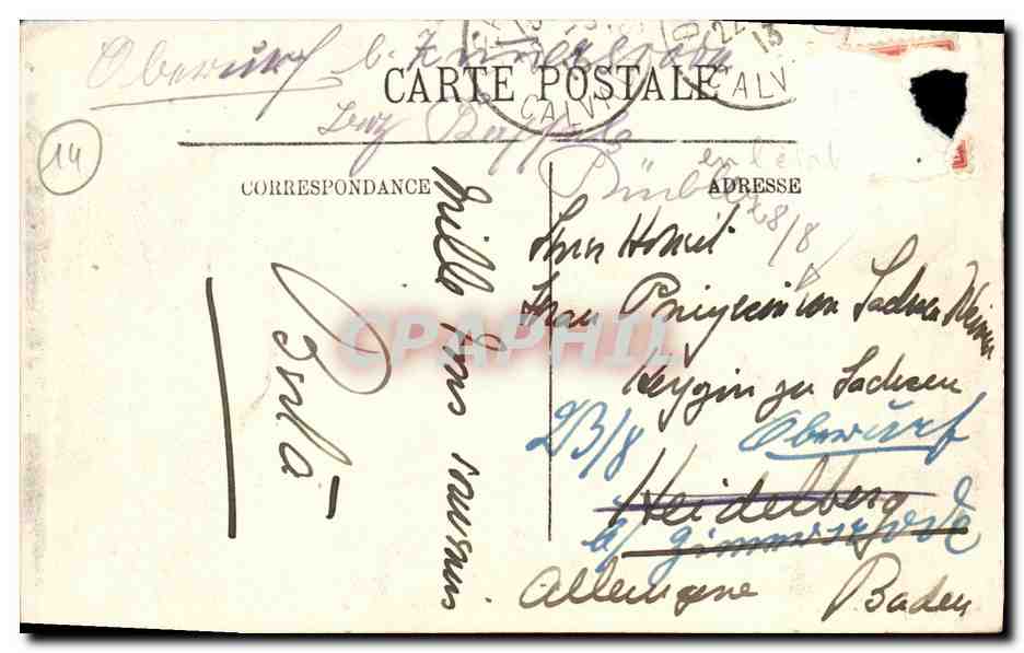 CPA Deauville Le Normandy Hotel Cour Normande — Verso