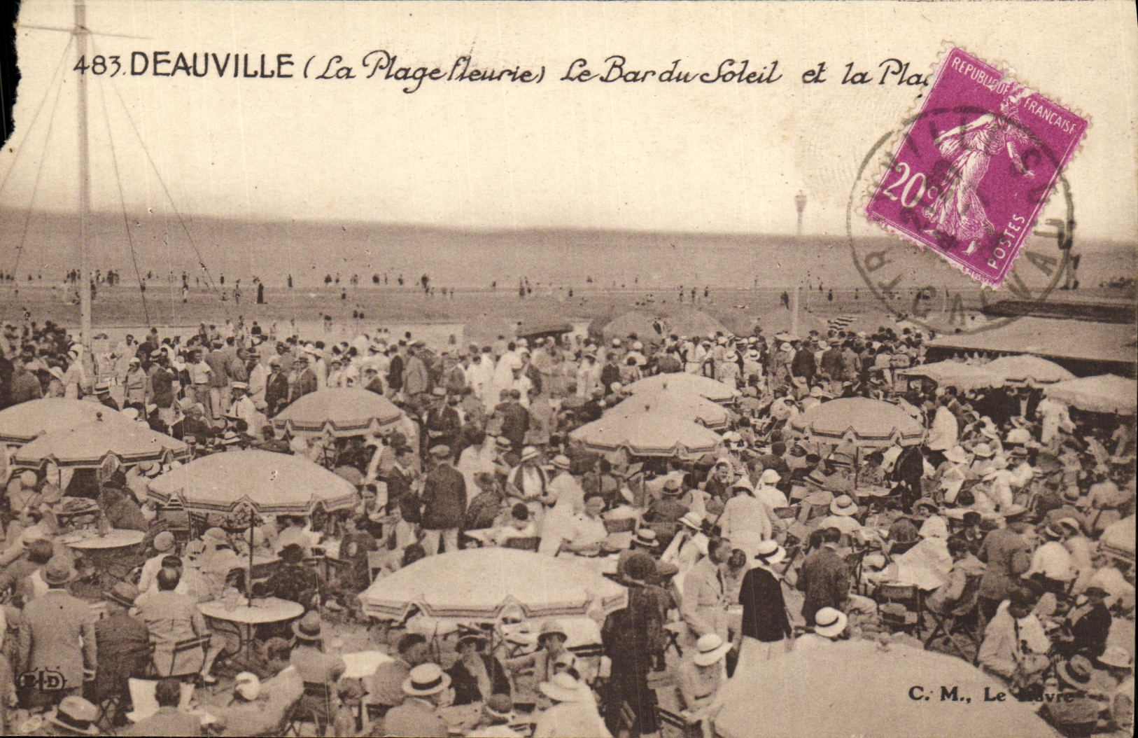 Deauville (La Plage Fleurie) — Le Bard du Soleil et la Plage — C. M., Le Havre