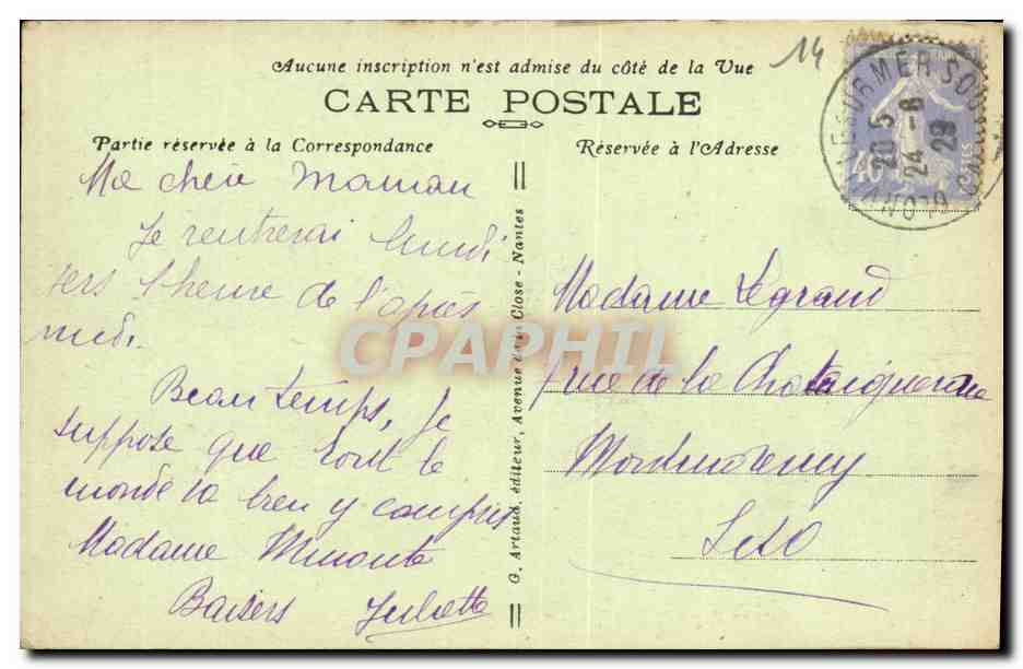 Deauville, 'La Plage Fleurie' — Le Normandy Hôtel — G. Artiaux, éditeur, n° 405 — Reverso