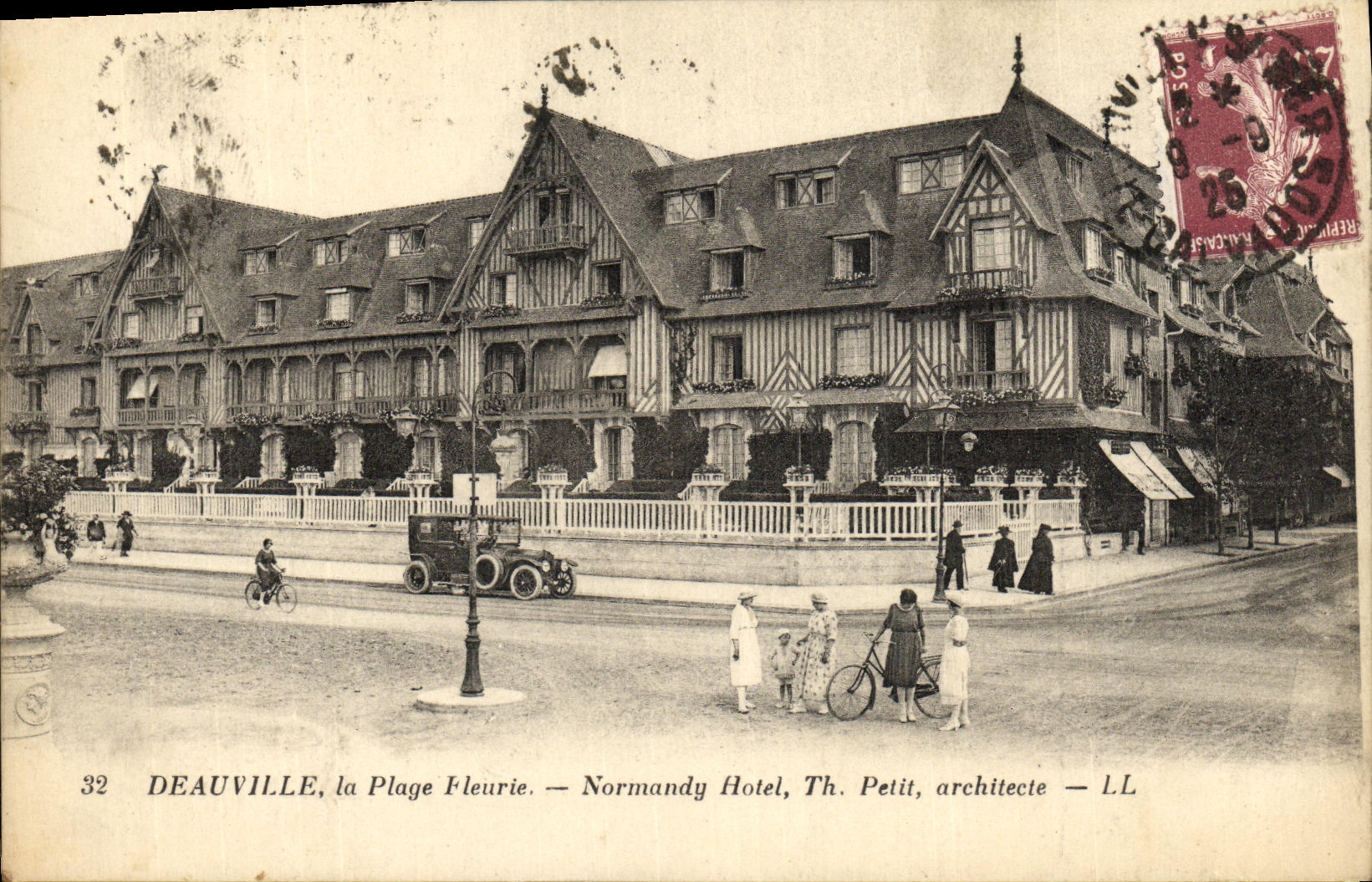Deauville, the Flowered Beach — Normandy Hotel, Th. Petit, architect — L.L.