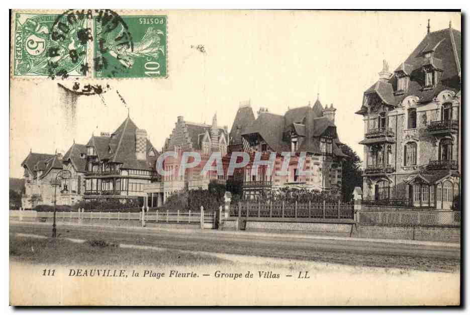 Deauville, la Plage Fleurie — Groupe de Villas — LL