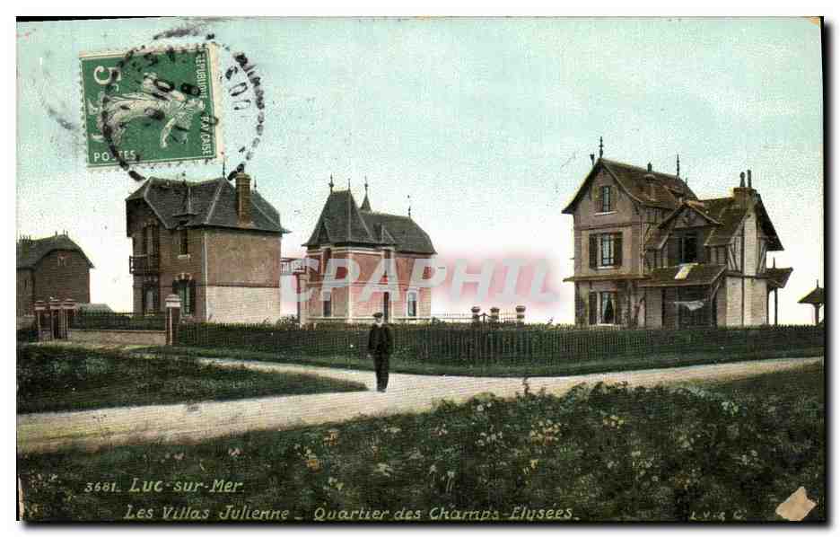 CPA Luc Sur Mer Les Villas Julienne Quartier des Champs Elysees 