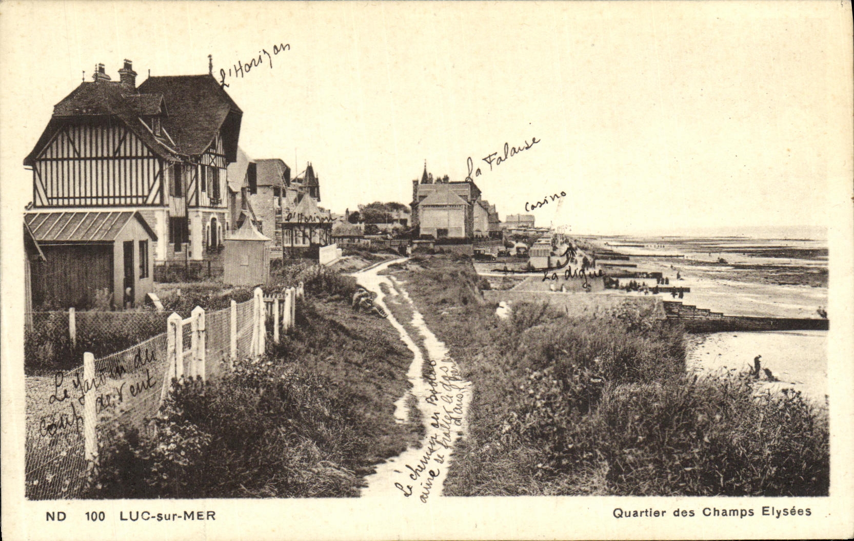 CPA Luc Sur Mer Quartier des Champs Elysees 