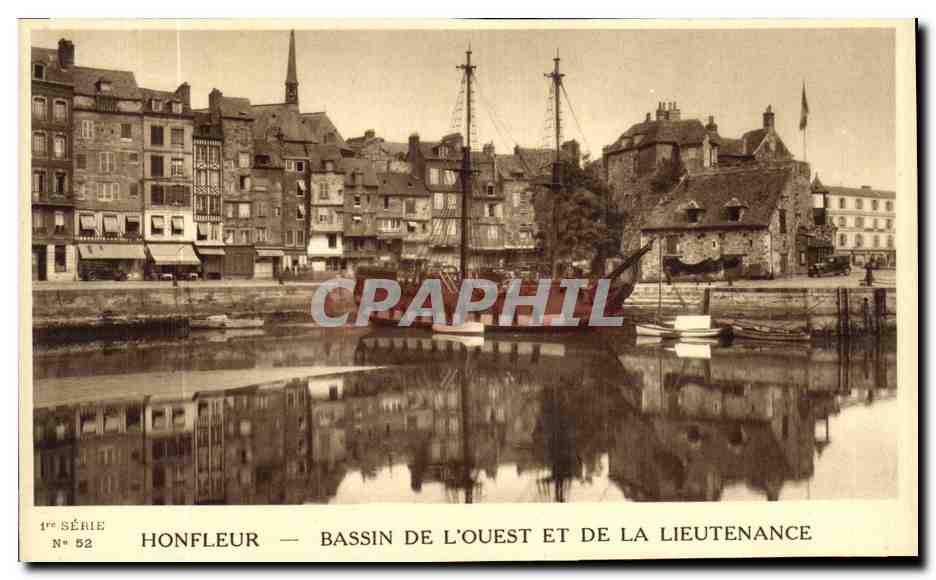 Honfleur — Bassin de l'Ouest et de la Lieutenante — 1re Série N° 52