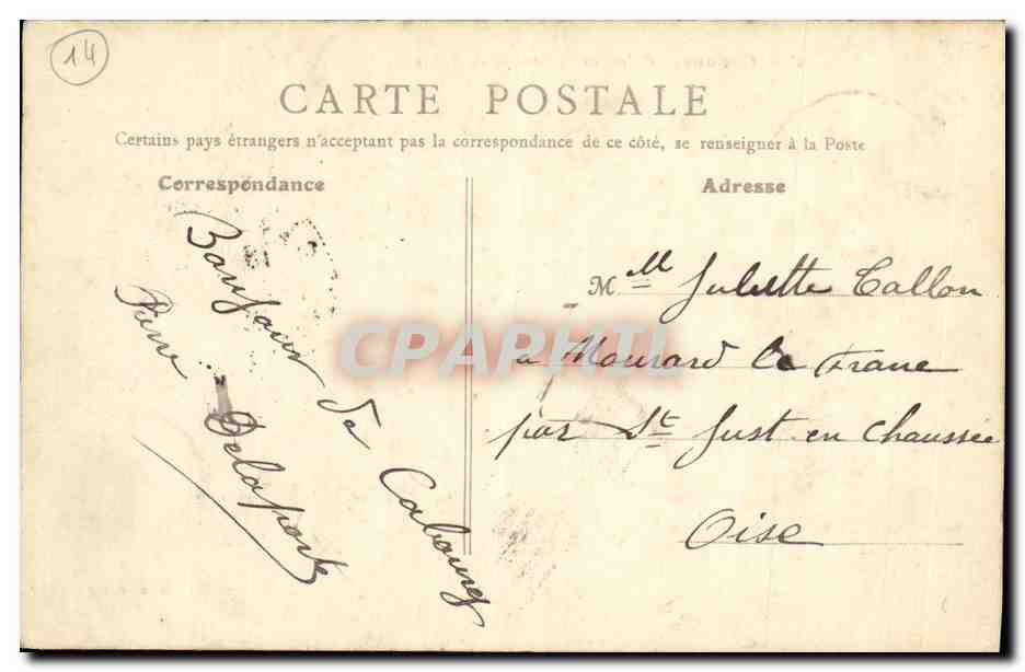 Cabourg (Calvados) — Groupe de Villas — Éditeur P. P. Cottin — Rückseite