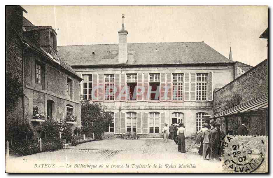 CPA Bayeux La Bibliotbeque ou se trouve la tapisserie de Bayeux