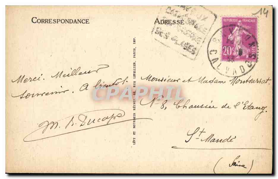 Bayeux — Maison de la Rue Saint-Martin — ND — Verso