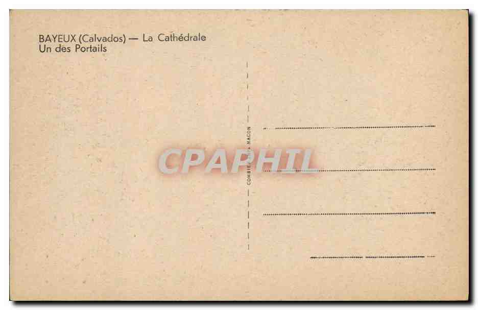 Bayeux (Calvados) — La Cathédrale — Un des Portails — Reverso