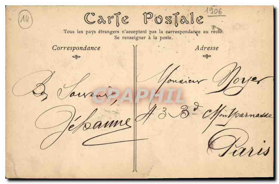 Bayeux — La Cathédrale, vue prise de l'Évêché — Reverso