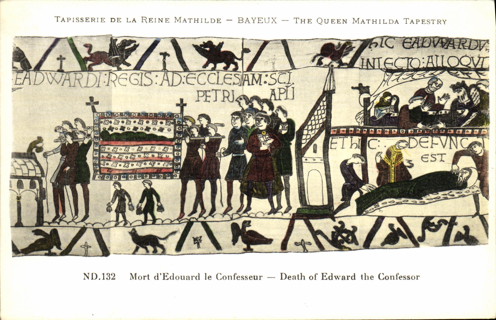 Tapisserie de la Reine Mathilde — Mort d'Edouard le Confesseur — Bayeux — ND.132