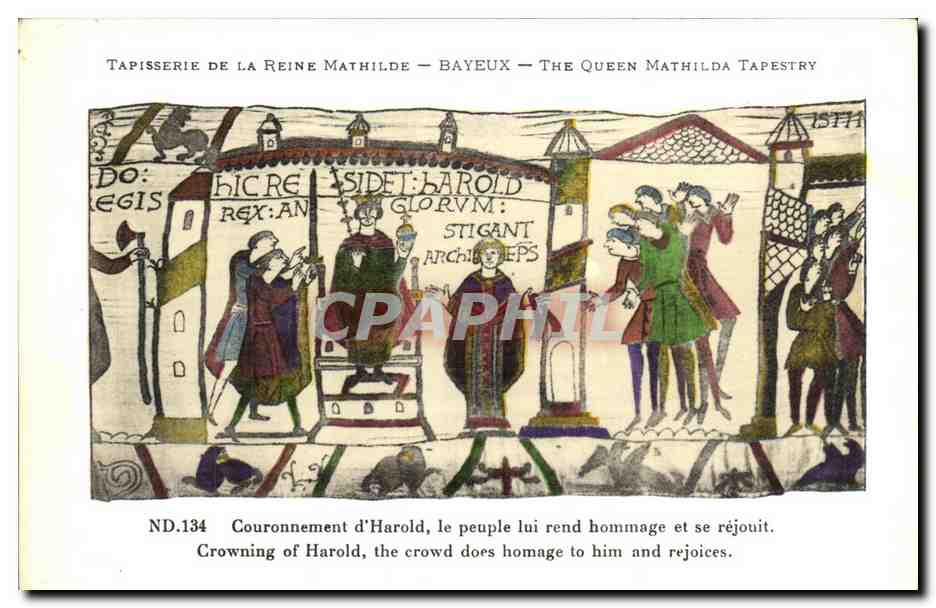 Couronnement d'Harold — Tapisserie de la Reine Mathilde — Bayeux