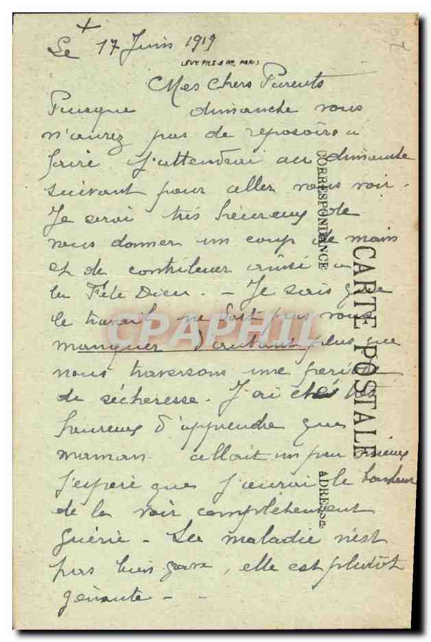 CPA Bayeux La Cathedrale  — Verso
