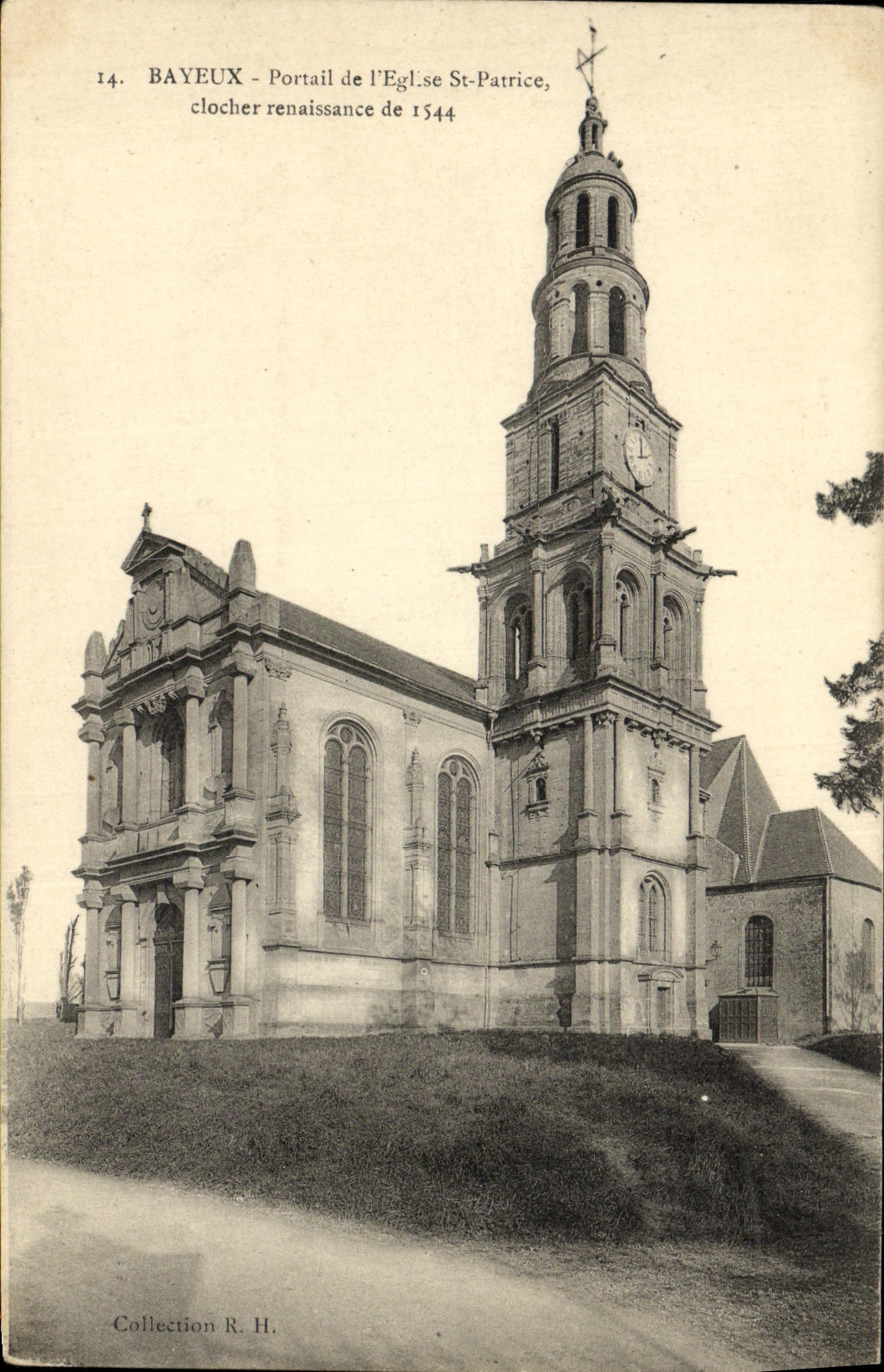 Bayeux - Portail de l'Église Saint-Patrice, clocher renaissance de 1544 — Collection R. H.