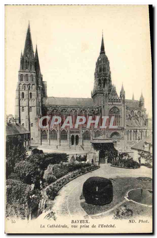 Bayeux — La Cathédrale, vue prise de l'Evêché — ND. Phot.