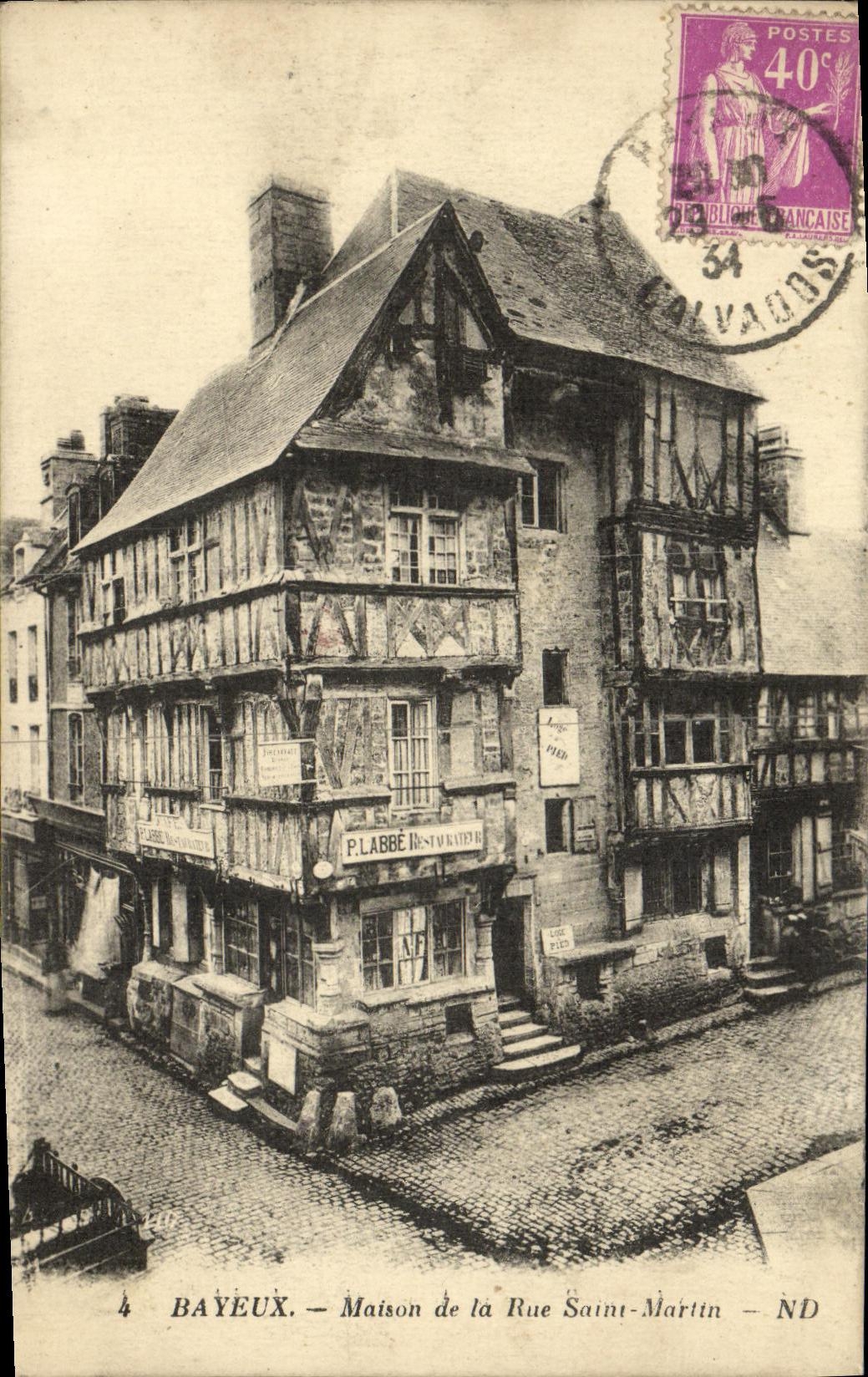 Bayeux — Maison de la Rue Saint-Martin — ND — Éditeur : Lévy et Nénotiers Récollet