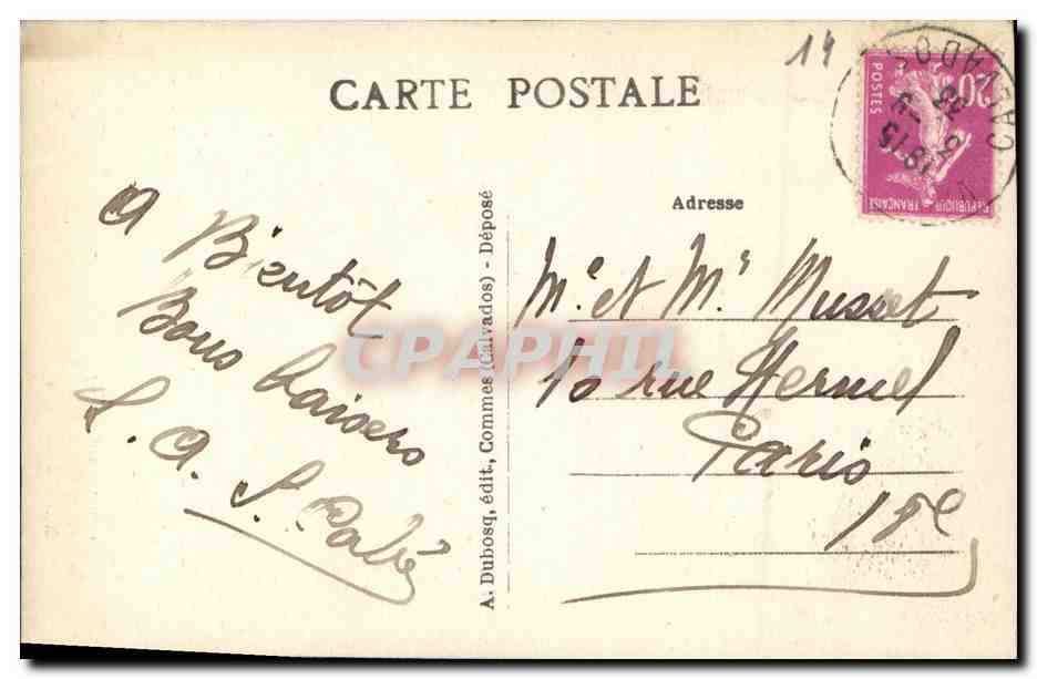 Bayeux — Maison de bois du XIVe siècle, La Rue des Cuisiniers — A. Dubosq, édit. (Calvados) n° 56 — Reverso