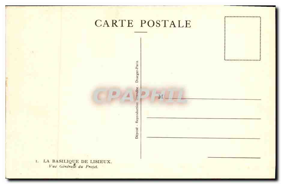 CPA La Basilique De Lisieux  — Verso