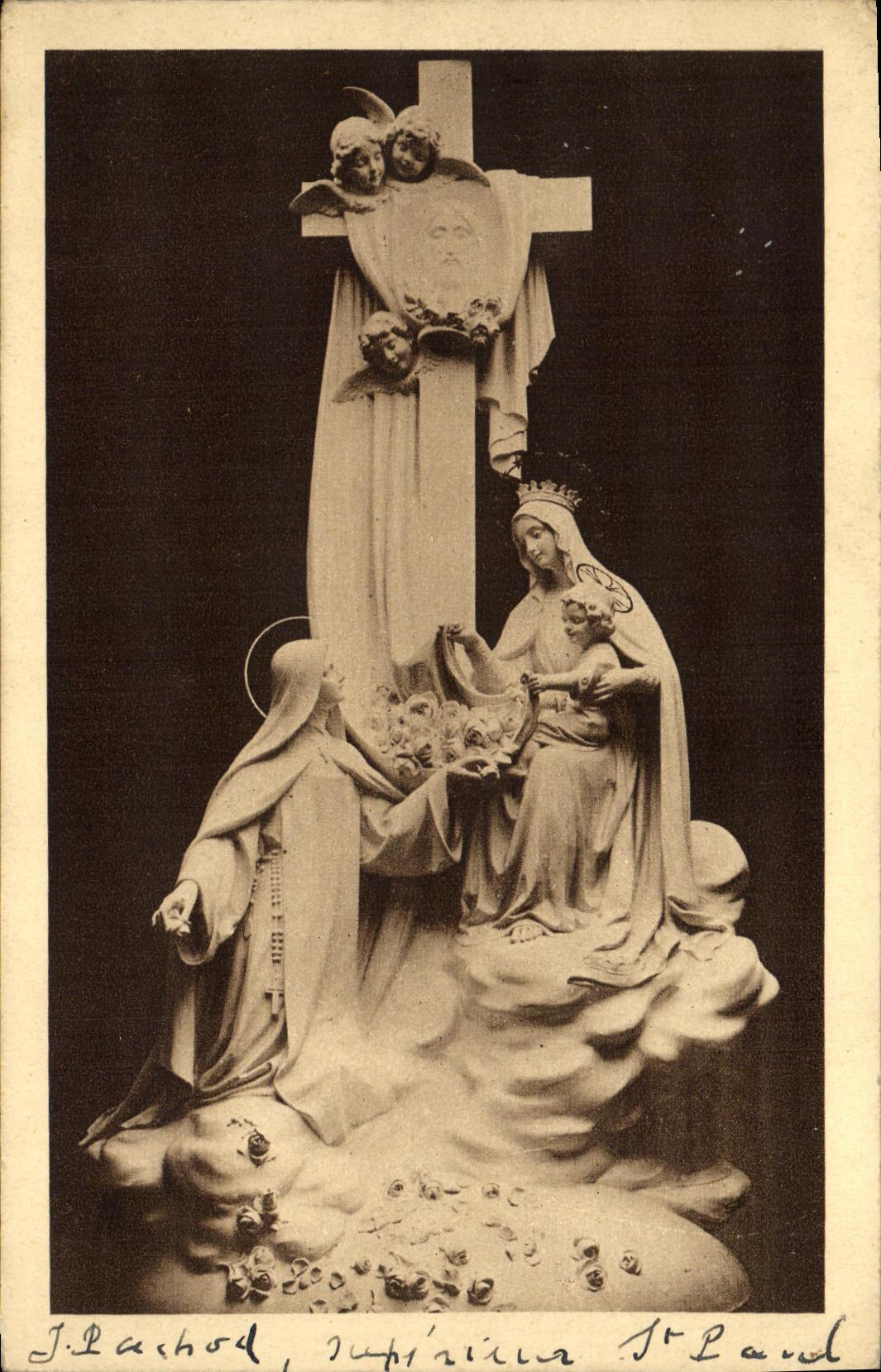 Statue der Jungfrau Maria und des Heiligen Land — J. Lachod