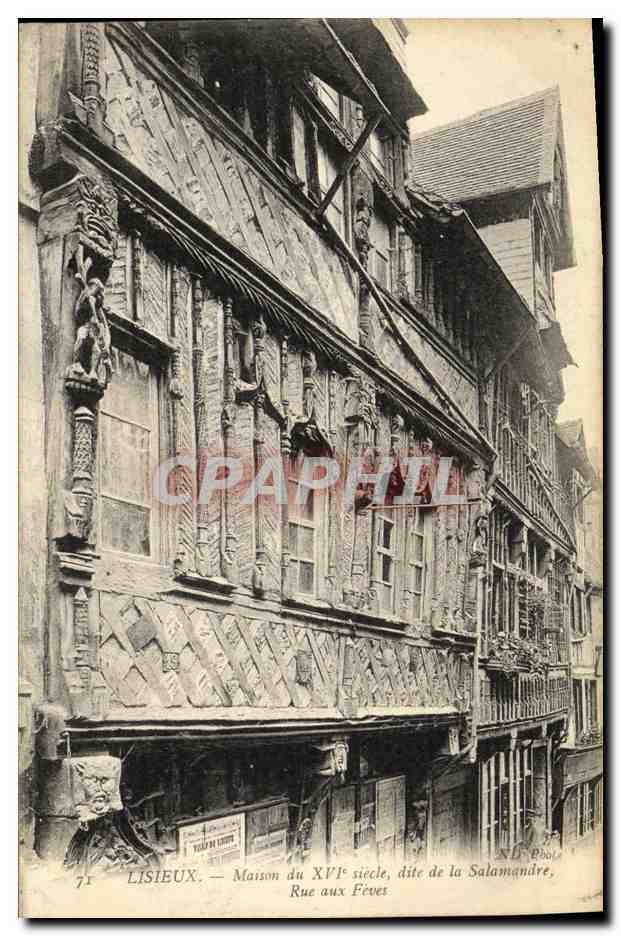 Lisieux — Maison du XVIe siècle, dite de la Salamandre, Rue aux Fées