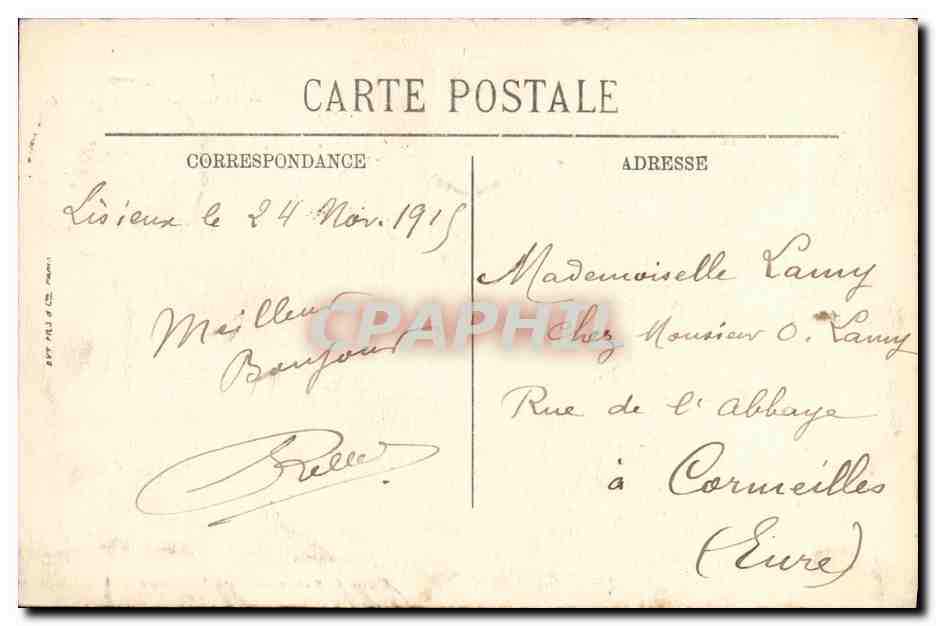 CPA Lisieux Abside De La Cathedrale Saint Pierre  — Rückseite