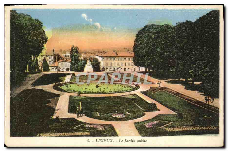 CPA Lisieux Le Jardin Public