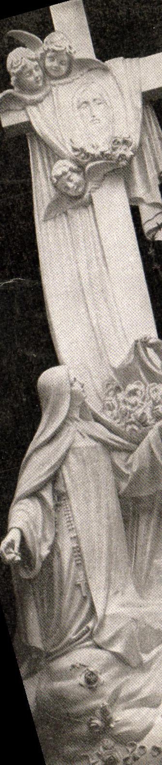 Groupe sculpté surmontant le Maître-Autel — Chapelle des Carmélites de Lisieux — éditeur Groupe France