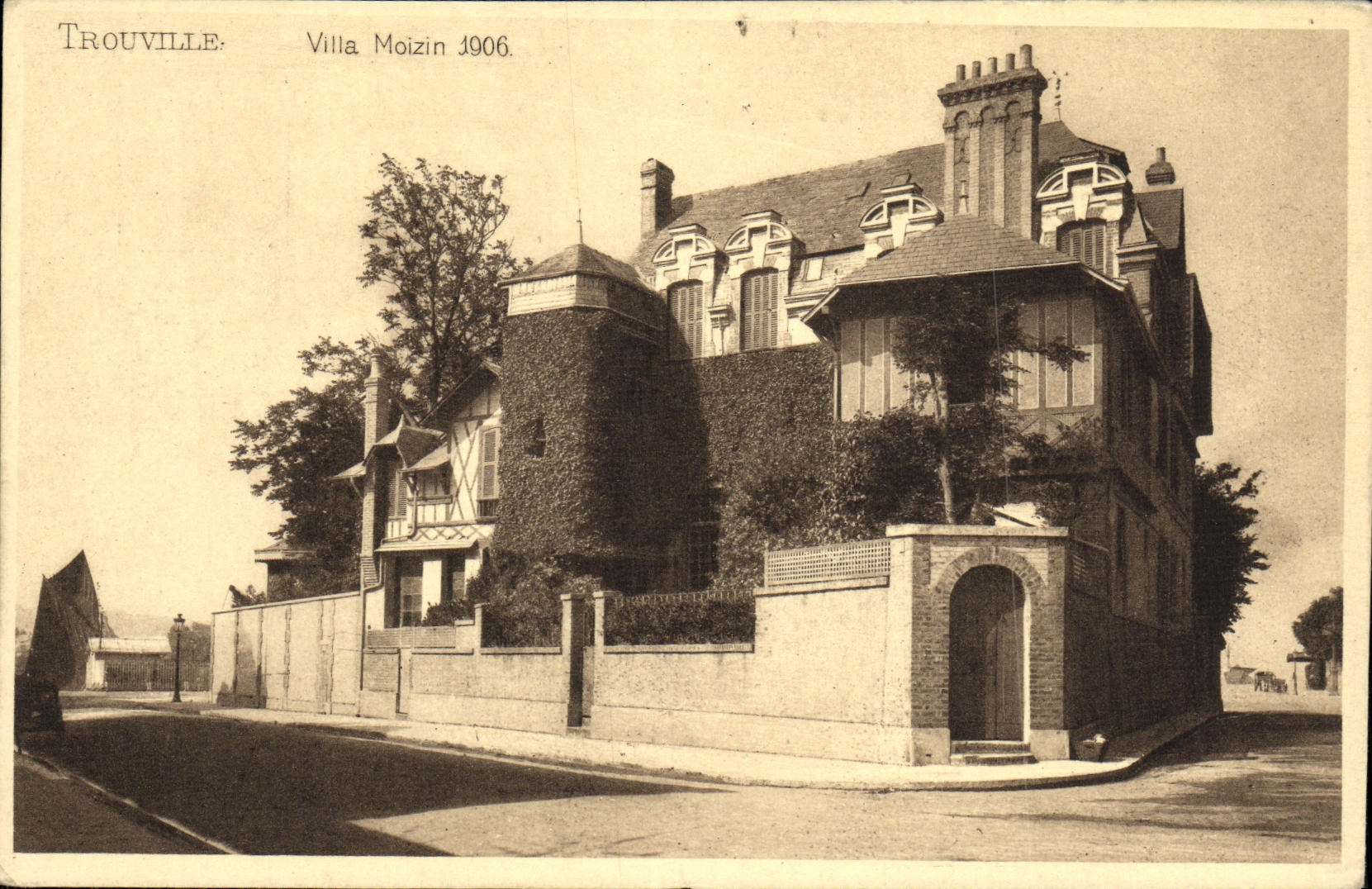 CPA Trouville Villa Moizin 1906
