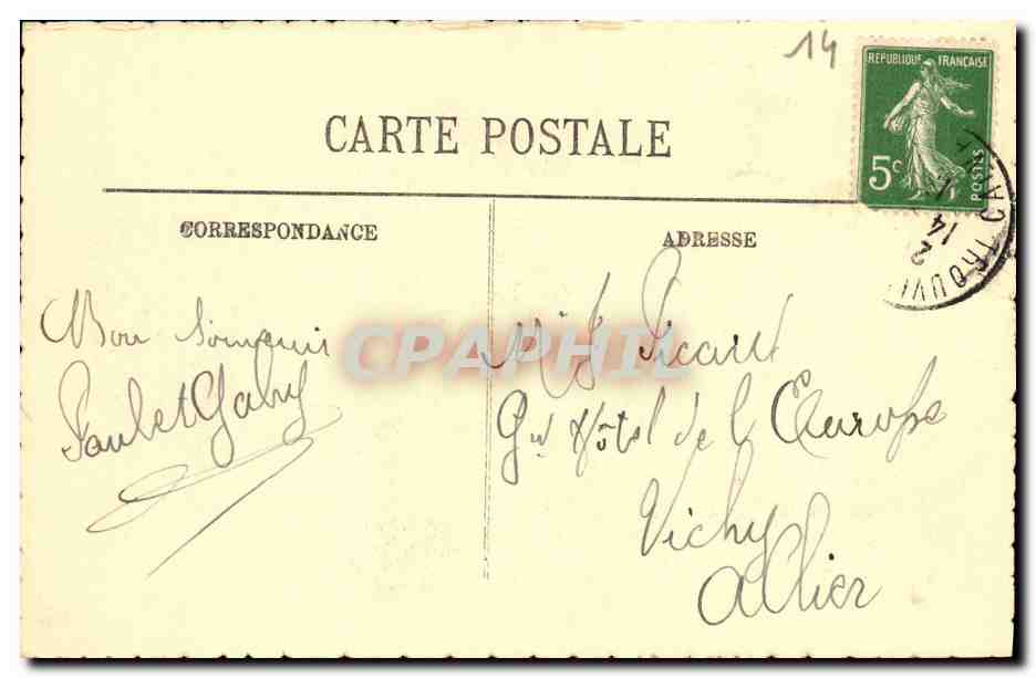 CPA Trouville Les Planches  — Verso