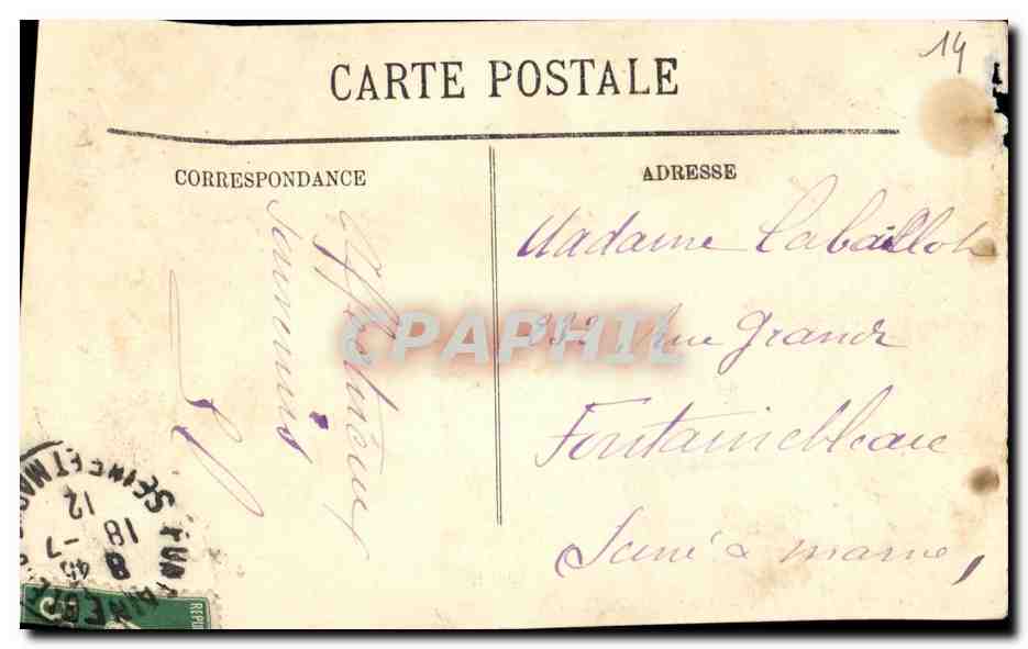 CPA Trouville Un Groupe de Villas — Verso
