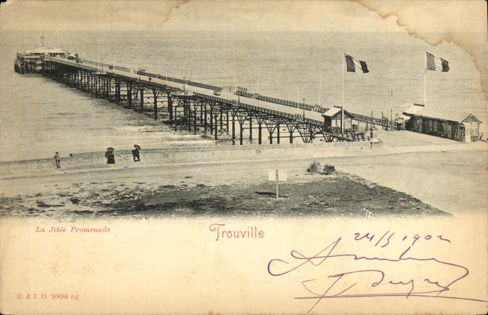 CPA Trouville La jetee promenade