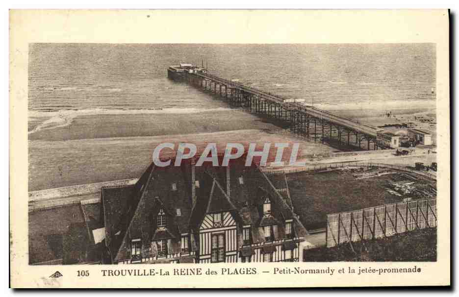 TROUVILLE-LA REINE des PLAGES — Petit-Normandy et la jetée-promenade — CPAPHIL 105