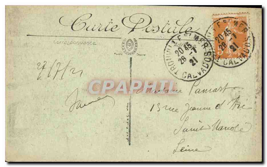 Trouville — Le Port — LL. — n°38 — Verso