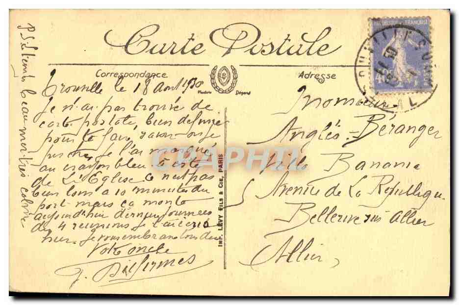 CPA Trouville Le Port Bateau — Verso