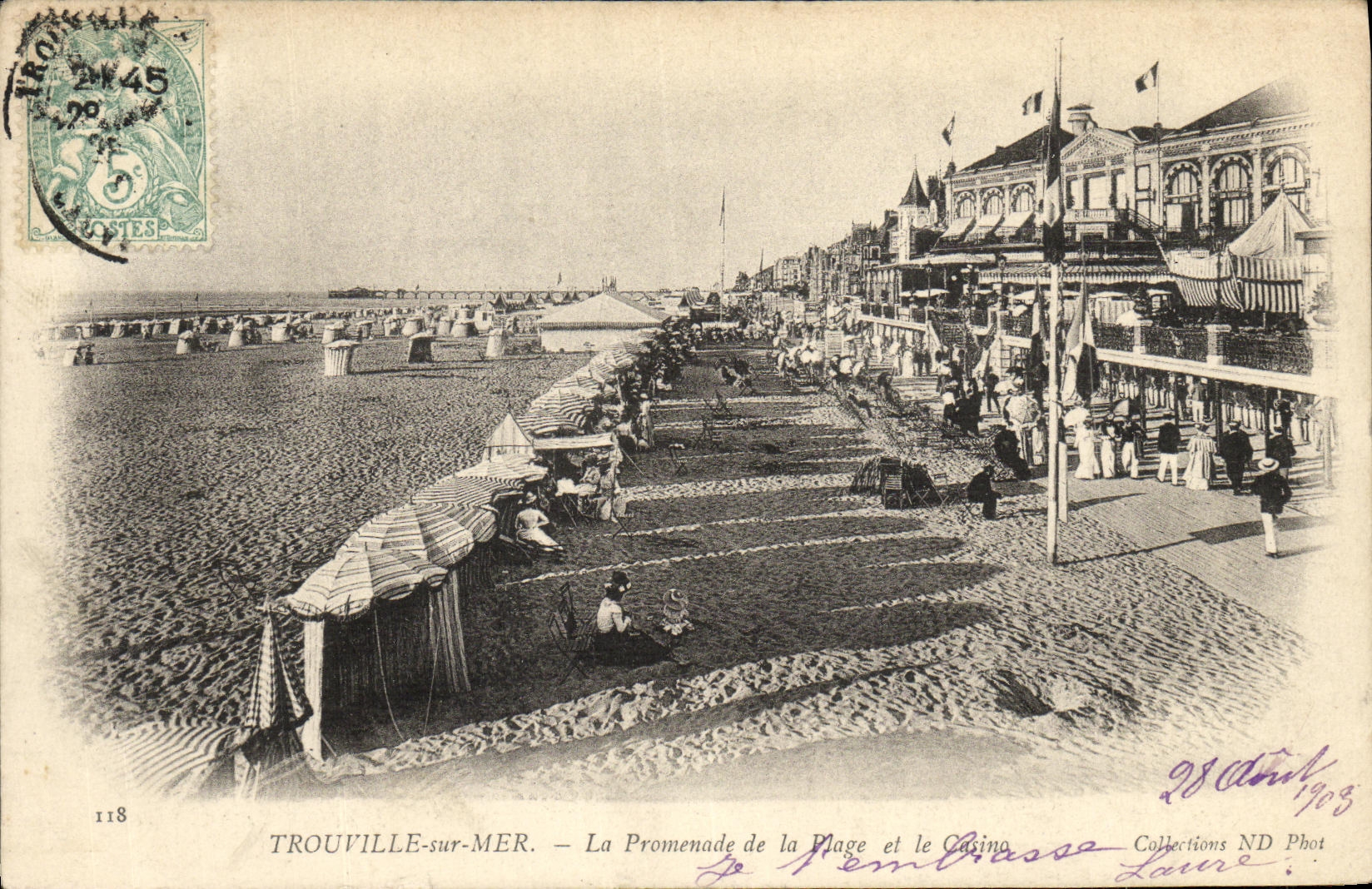 TROUVILLE-sur-MER — La Promenade de la Plage et le Casino — Collections ND Phot