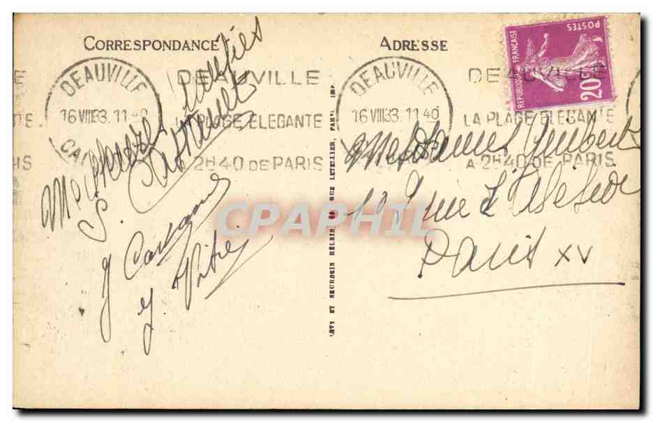Trouville, la Reine des Plages — Les Villas et la Plage — LL — Back