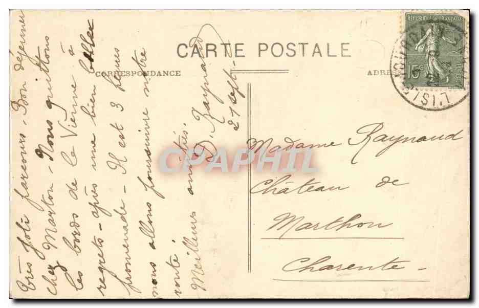 CPA Disle Jourdain Le Viaduc vu du Pont St Silvain — Rückseite