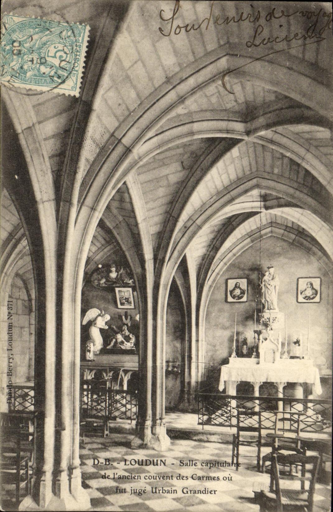 CPA Loudun Salle Capitulaire de l ancien Couvent des Carmes ou fut juge Urbain Grandier