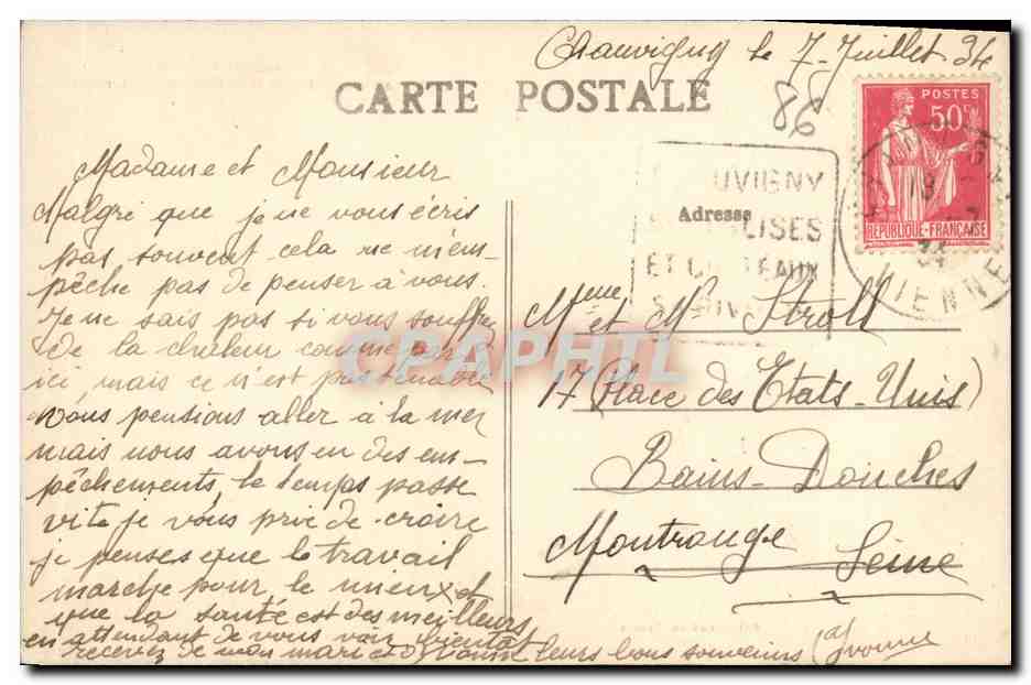 CPA Chauvigny Le Chateau des Evequea et le Chateau d Harcourt — Back
