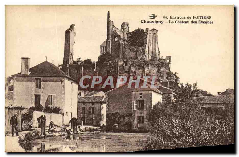 CPA Chauvigny Le Chateau des Eveques