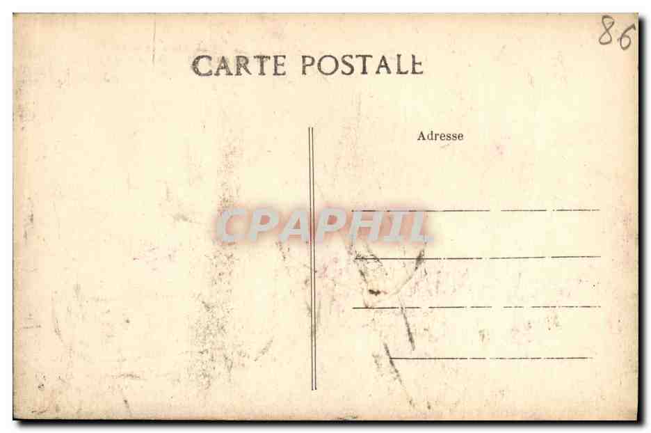 CPA Chauvigny Le Chateau des Eveques — Back