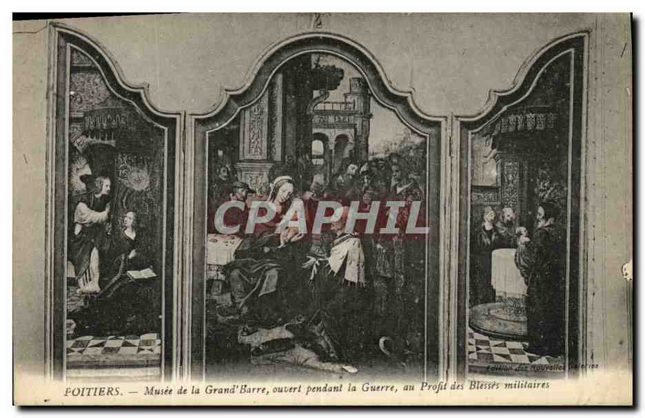 CPA Poitiers Musee de la Grand Barre ouvert pendant la Guerre au Profit des Blesses militaires