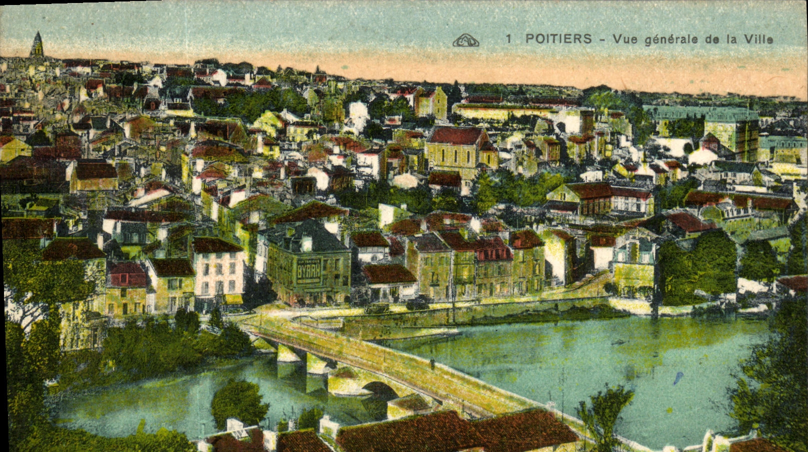 Poitiers — Vue générale de la Ville — Éditeur Byrara, n°1