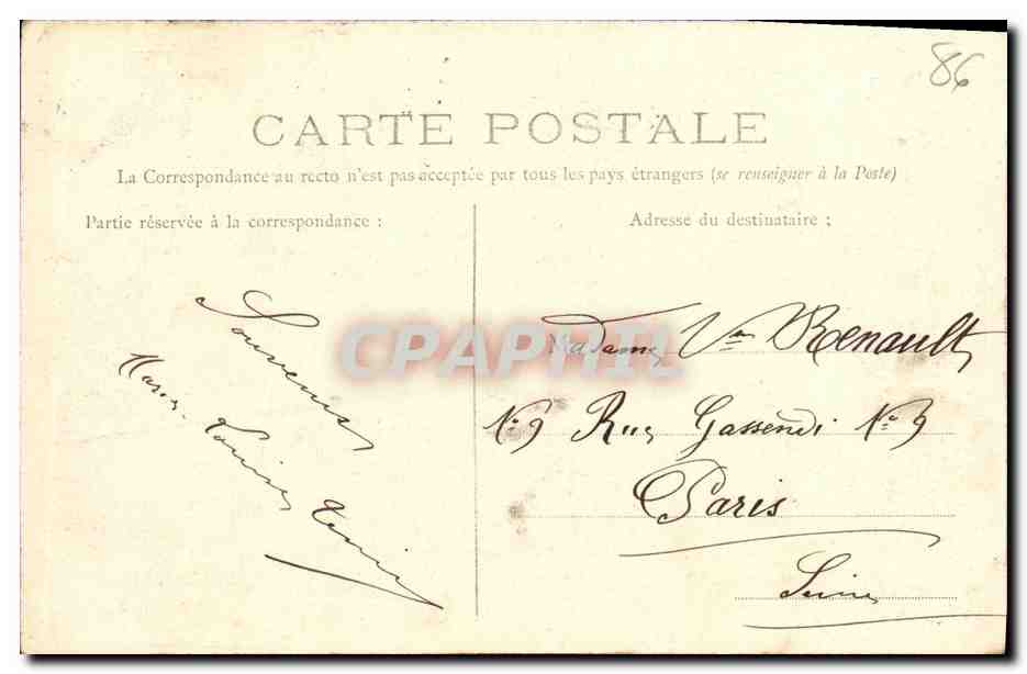 CPA Poitiers Pont Neuf Vue Generale — Rückseite
