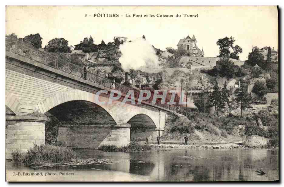 Poitiers - Le Pont et les Coteaux du Tunnel — J.-B. Raymonde, photo, Poitiers