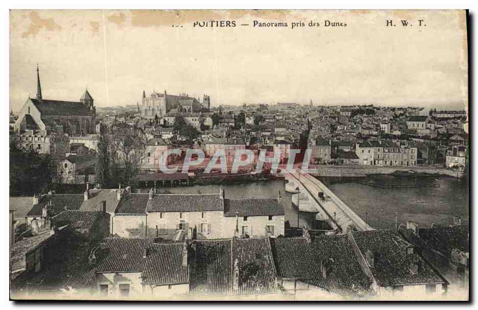 Poitiers — Panorama pris des Dunes — H. W. T.