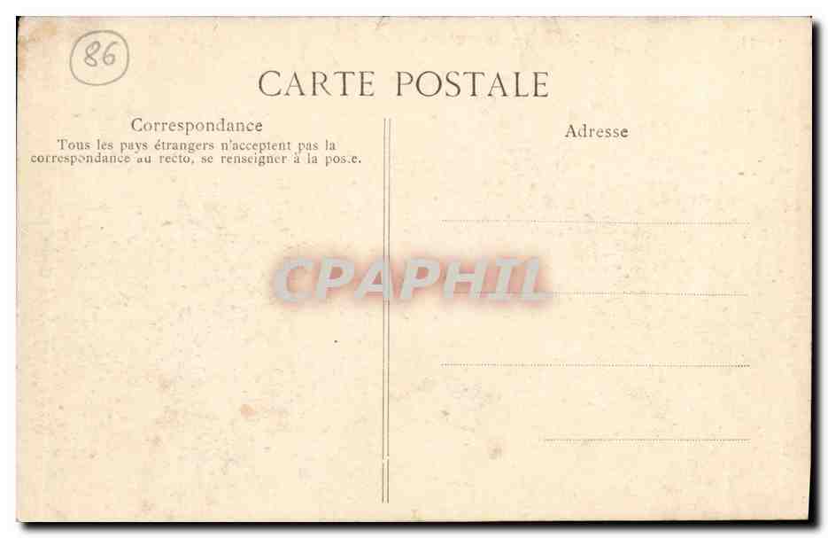 Poitiers — Panorama pris des Dunes — H. W. T. — Verso