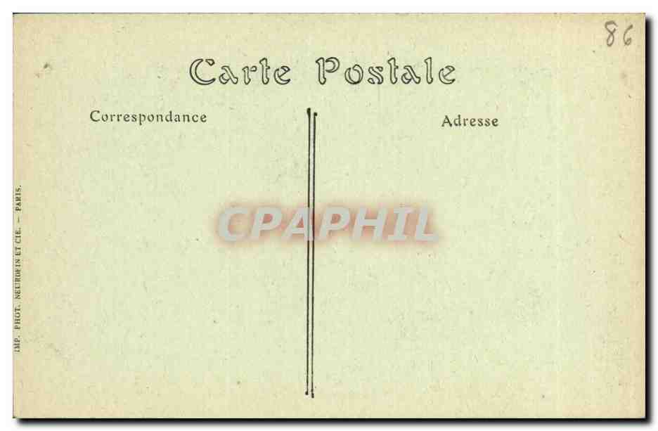 Poitiers — Intérieur de l'Église Saint-Hilaire-le-Grand, bas-côtés de la nef centrale — ND, Phot. (Xe et XIe siècles) — Verso